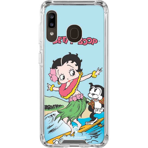 Betty Boop Surfing Galaxy A30 Clear Case