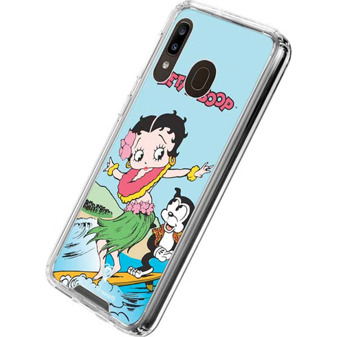 Betty Boop Surfing Galaxy A30 Clear Case