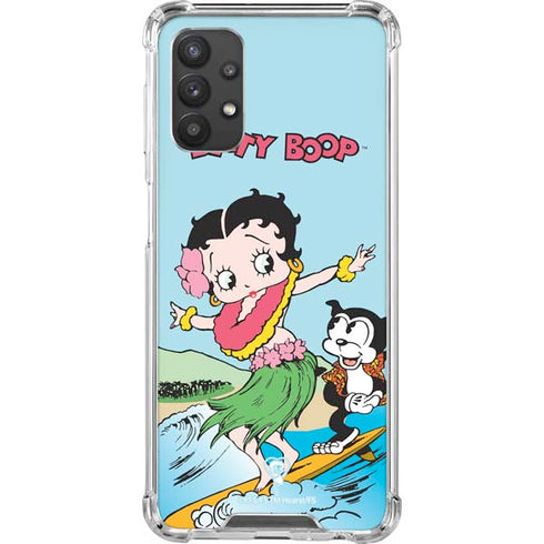 Betty Boop Surfing Galaxy A32 5G Clear Case