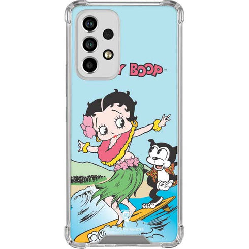 Betty Boop Surfing Galaxy A53 5G Clear Case