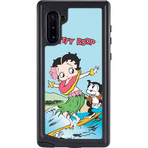 Betty Boop Surfing Galaxy Note 10 Waterproof Case