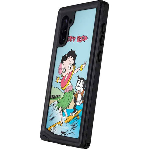 Betty Boop Surfing Galaxy Note 10 Waterproof Case