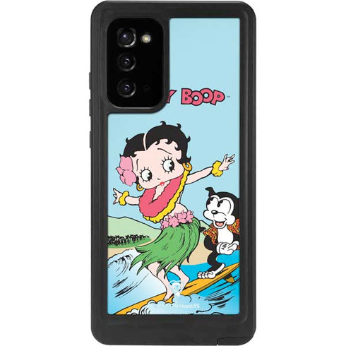 Betty Boop Surfing Galaxy Note20 5G Waterproof Case