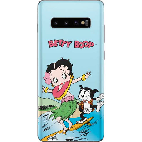 Betty Boop Surfing Galaxy S10 Plus Skin
