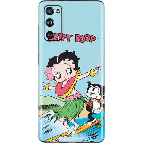 Betty Boop Surfing Galaxy S20 Fan Edition Skin