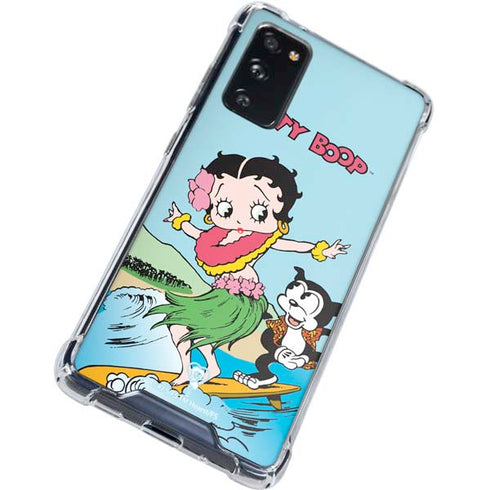 Betty Boop Surfing Galaxy S20 FE Clear Case
