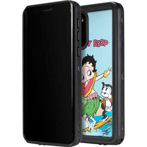 Betty Boop Surfing Galaxy S20 Plus Waterproof Case