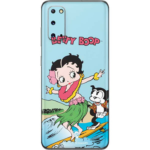 Betty Boop Surfing Galaxy S20 Skin