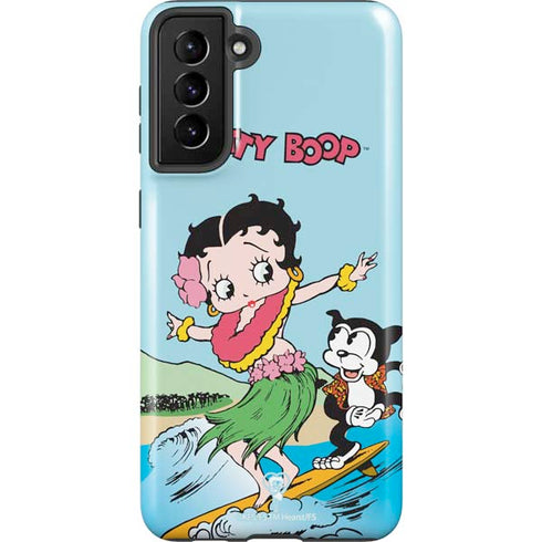 Betty Boop Surfing Galaxy S21 Plus 5G Pro Case