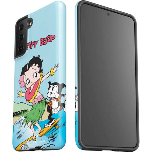 Betty Boop Surfing Galaxy S21 Plus 5G Pro Case