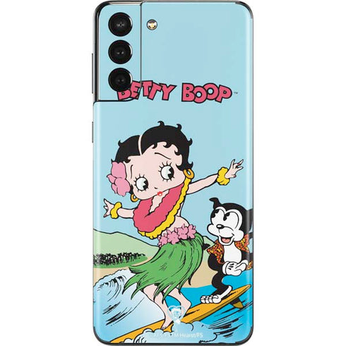 Betty Boop Surfing Galaxy S21 Plus 5G Skin