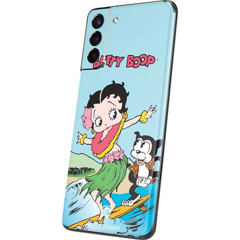 Betty Boop Surfing Galaxy S21 Plus 5G Skin