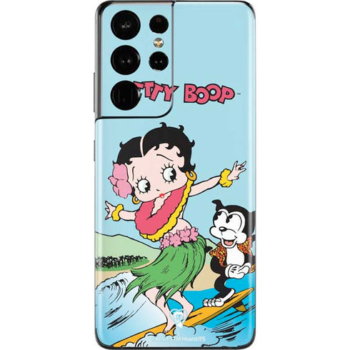 Betty Boop Surfing Galaxy S21 Ultra 5G Skin