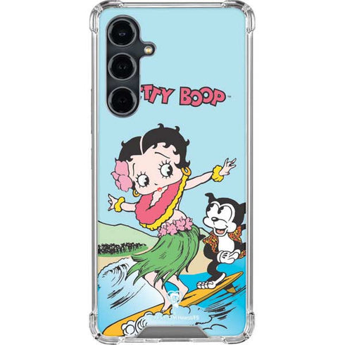 Betty Boop Surfing Galaxy S23 FE Clear Case