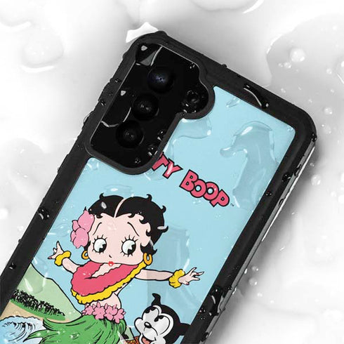 Betty Boop Surfing Galaxy S23 Plus Waterproof Case