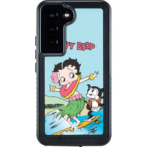Betty Boop Surfing Galaxy S23 Waterproof Case