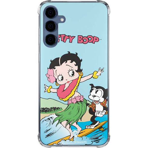 Betty Boop Surfing Galaxy S24 Clear Case