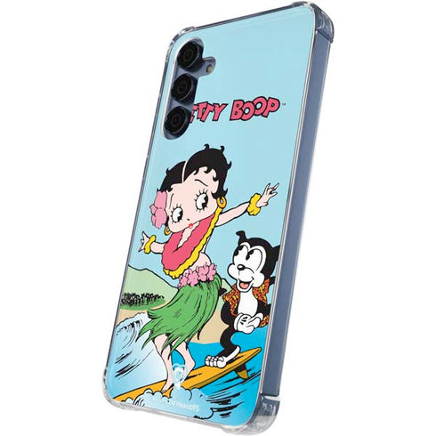 Betty Boop Surfing Galaxy S24 Clear Case