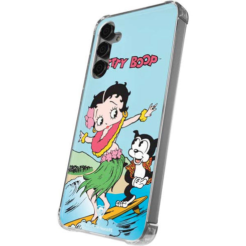 Betty Boop Surfing Galaxy S24 Plus Clear Case