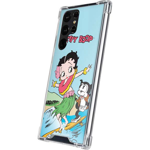Betty Boop Surfing Galaxy S24 Ultra Clear Case