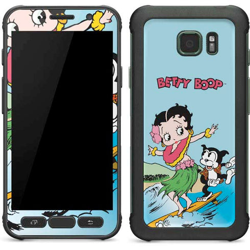 Betty Boop Surfing Galaxy S7 Active Skin