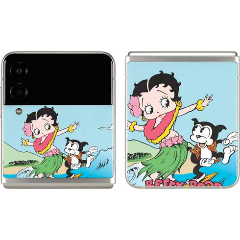 Betty Boop Surfing Galaxy Z Flip3 5G Skin