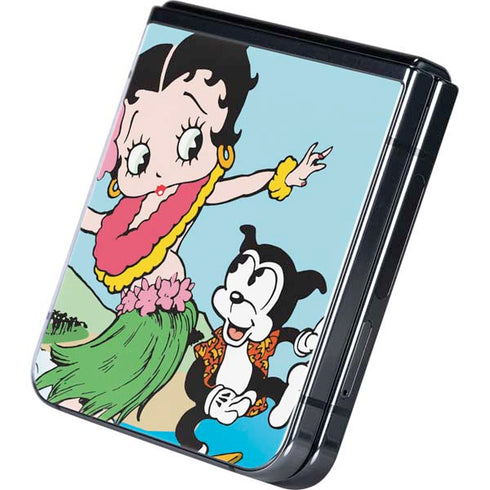Betty Boop Surfing Galaxy Z Flip5 5G Skin