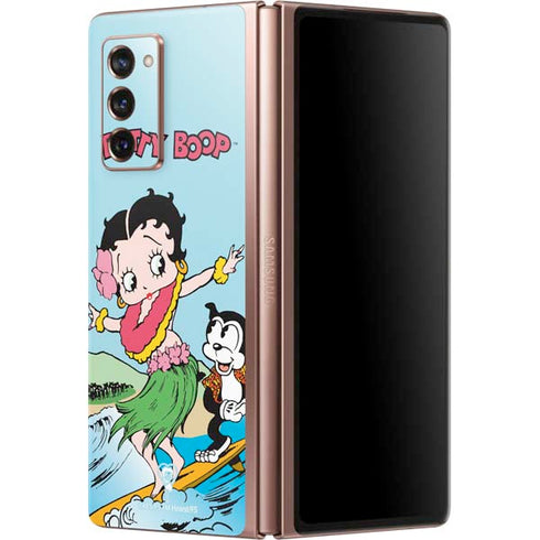 Betty Boop Surfing Galaxy Z Fold2 5G Skin