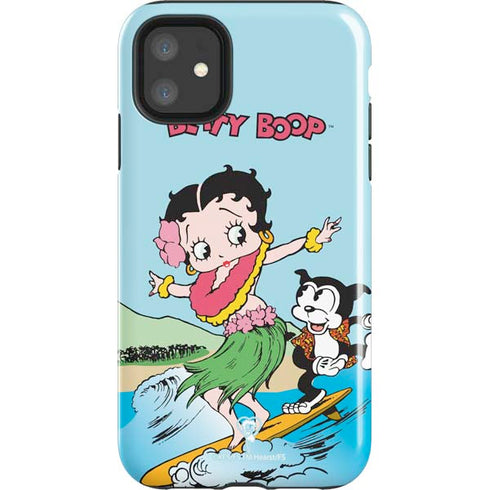 Betty Boop Surfing iPhone 11 Impact Case