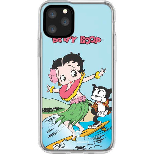 Betty Boop Surfing iPhone 11 Pro Clear Case