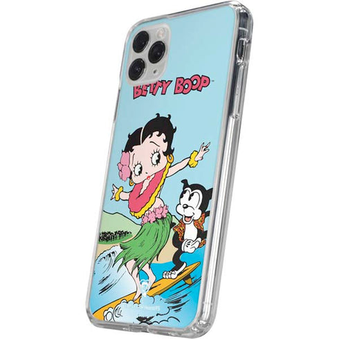 Betty Boop Surfing iPhone 11 Pro Clear Case