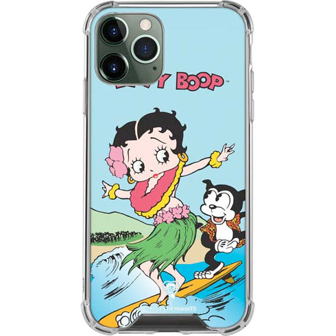 Betty Boop Surfing iPhone 11 Pro Max Clear Case