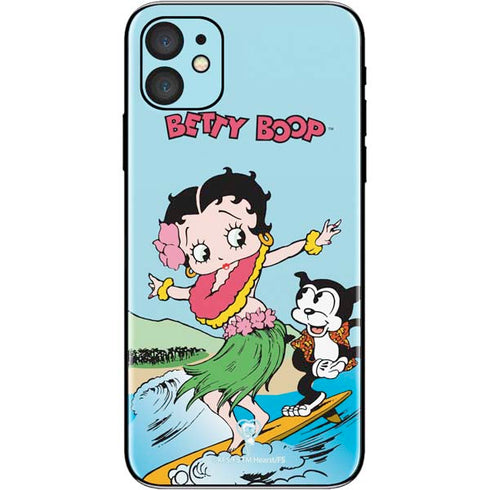Betty Boop Surfing iPhone 11 Skin
