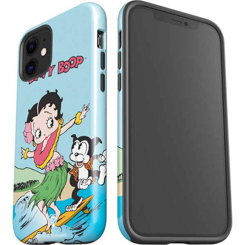 Betty Boop Surfing iPhone 12 Impact Case