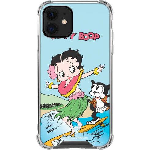 Betty Boop Surfing iPhone 12 Mini Clear Case