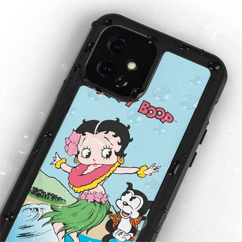 Betty Boop Surfing iPhone 12 Mini Waterproof Case