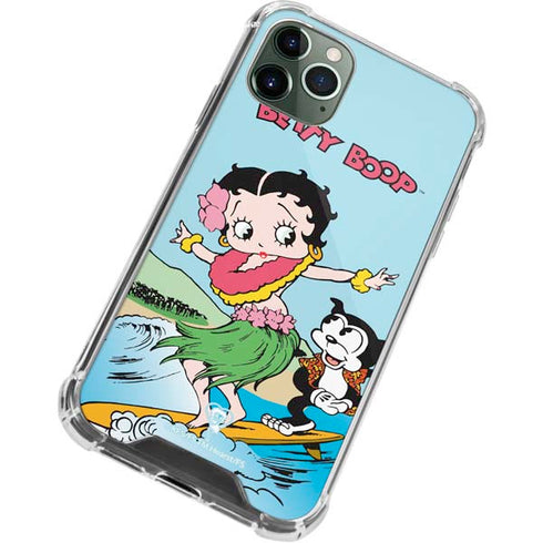 Betty Boop Surfing iPhone 12 Pro Clear Case