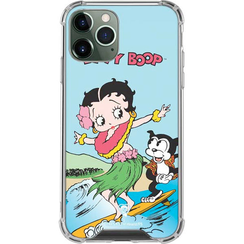 Betty Boop Surfing iPhone 12 Pro Max Clear Case