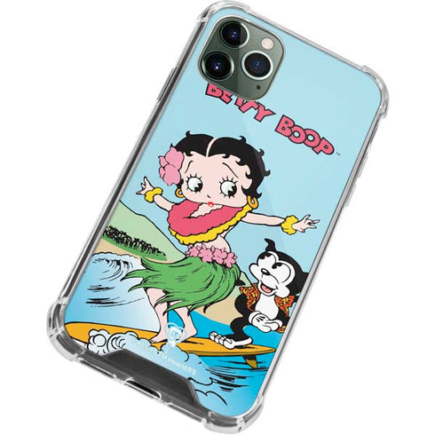 Betty Boop Surfing iPhone 12 Pro Max Clear Case