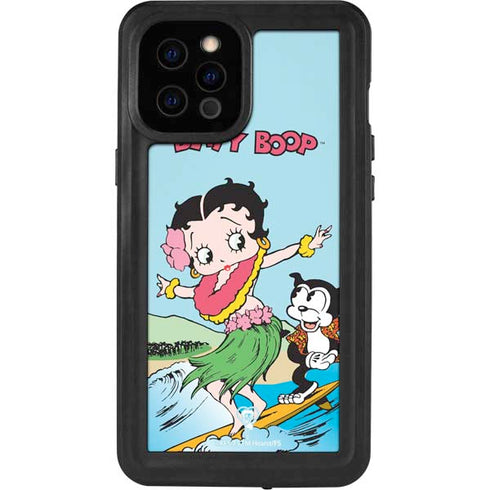 Betty Boop Surfing iPhone 12 Pro Max Waterproof Case