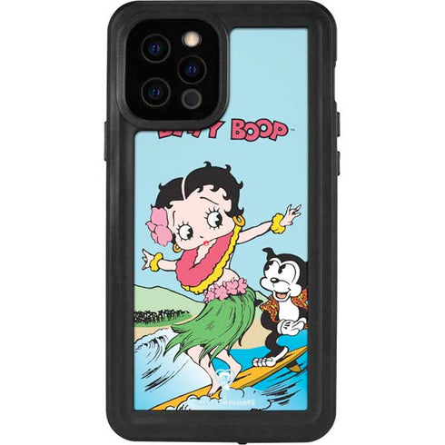 Betty Boop Surfing iPhone 12 Pro Waterproof Case