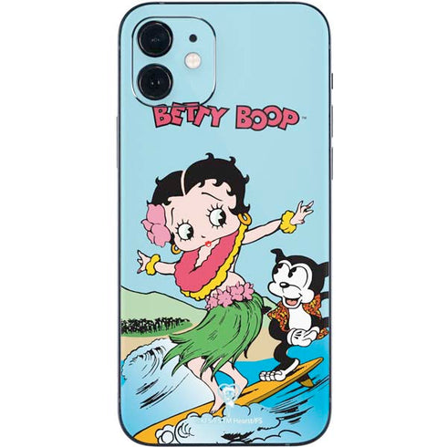 Betty Boop Surfing iPhone 12 Skin