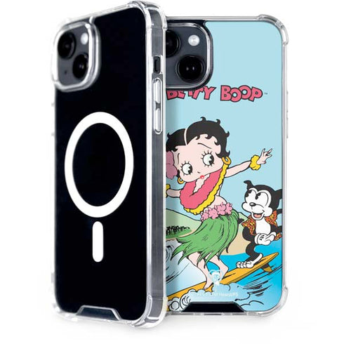 Betty Boop Surfing iPhone 13 MagSafe Case