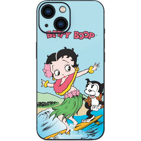 Betty Boop Surfing iPhone 13 Mini Skin