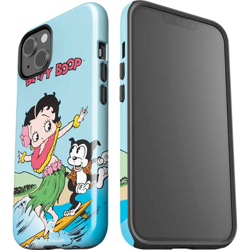 Betty Boop Surfing iPhone 14 Plus Impact Case