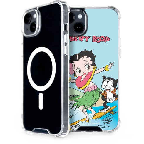 Betty Boop Surfing iPhone 14 MagSafe Case