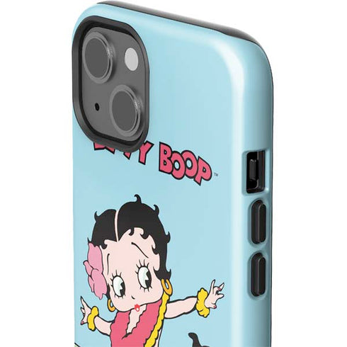 Betty Boop Surfing iPhone 15 Impact Case