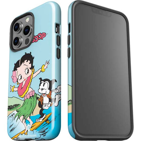 Betty Boop Surfing iPhone 15 Pro Impact Case