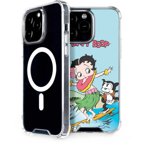 Betty Boop Surfing iPhone 14 Pro Max MagSafe Case