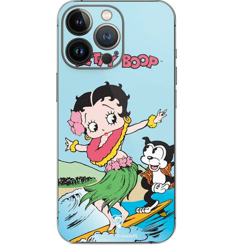 Betty Boop Surfing iPhone 14 Pro Skin